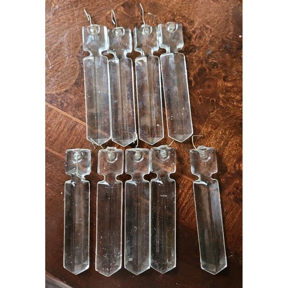 Vintage Chandelier Crystals Long Triangular Prisms - 5 Available